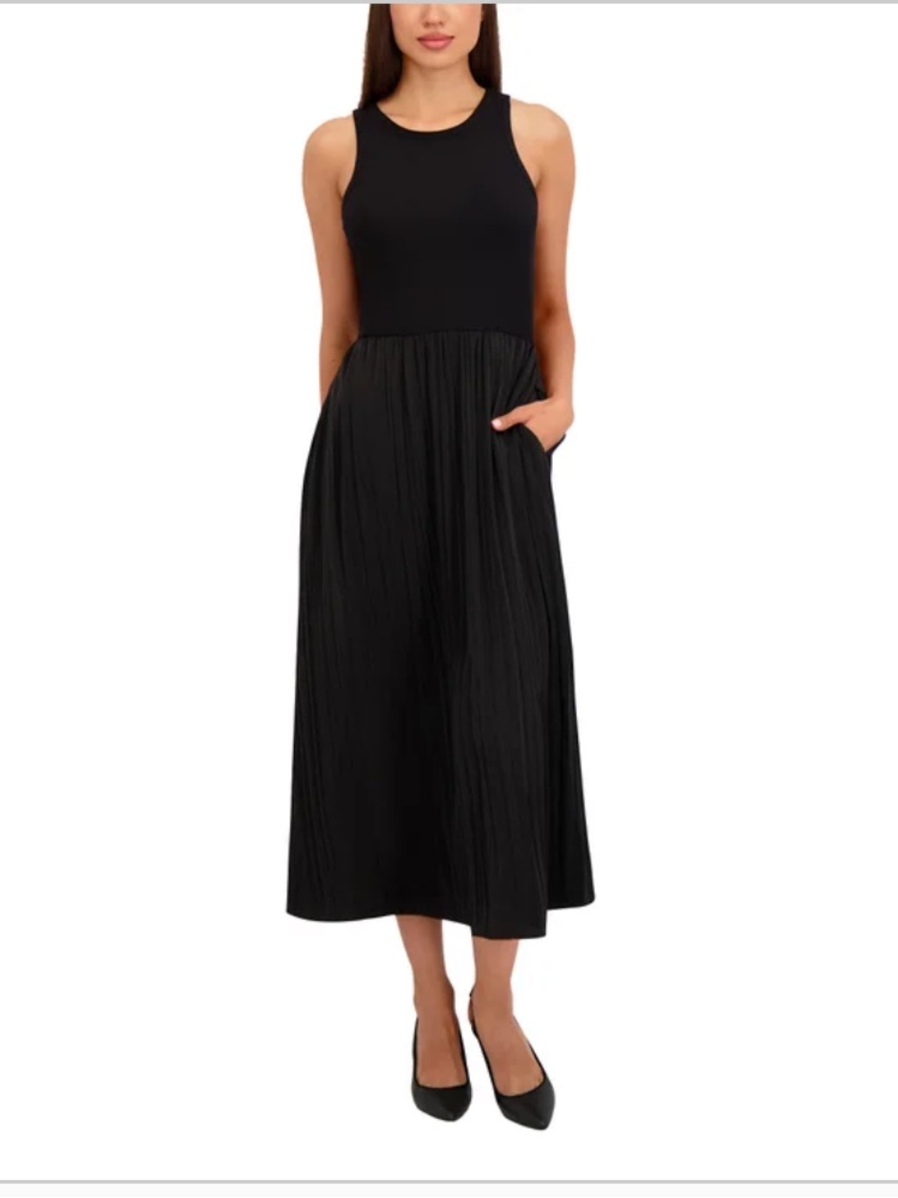 NWT DKNY Women's Black Maxi Dress